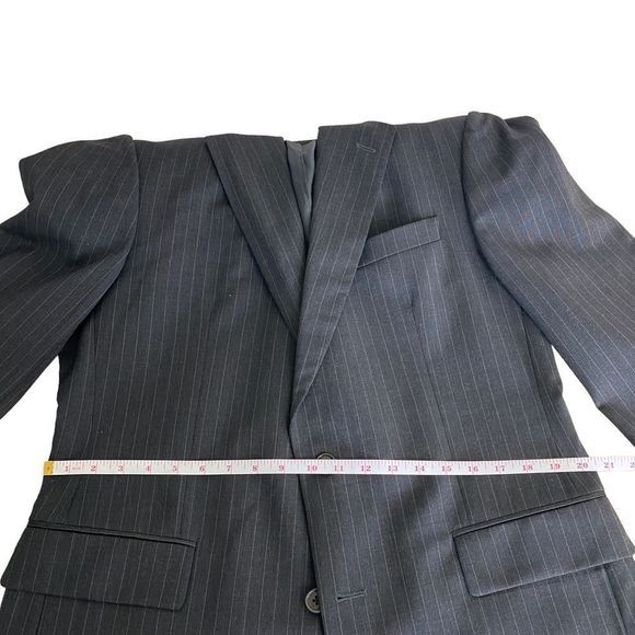 Brooks Brothers‎ 42R Super 110 Wool Navy Striped Sport Coat Blazer Jacket - Picture 9 of 11
